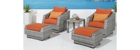 Cannes™ 5 Piece Club Chair and Ottoman Set - Ginkgo Green