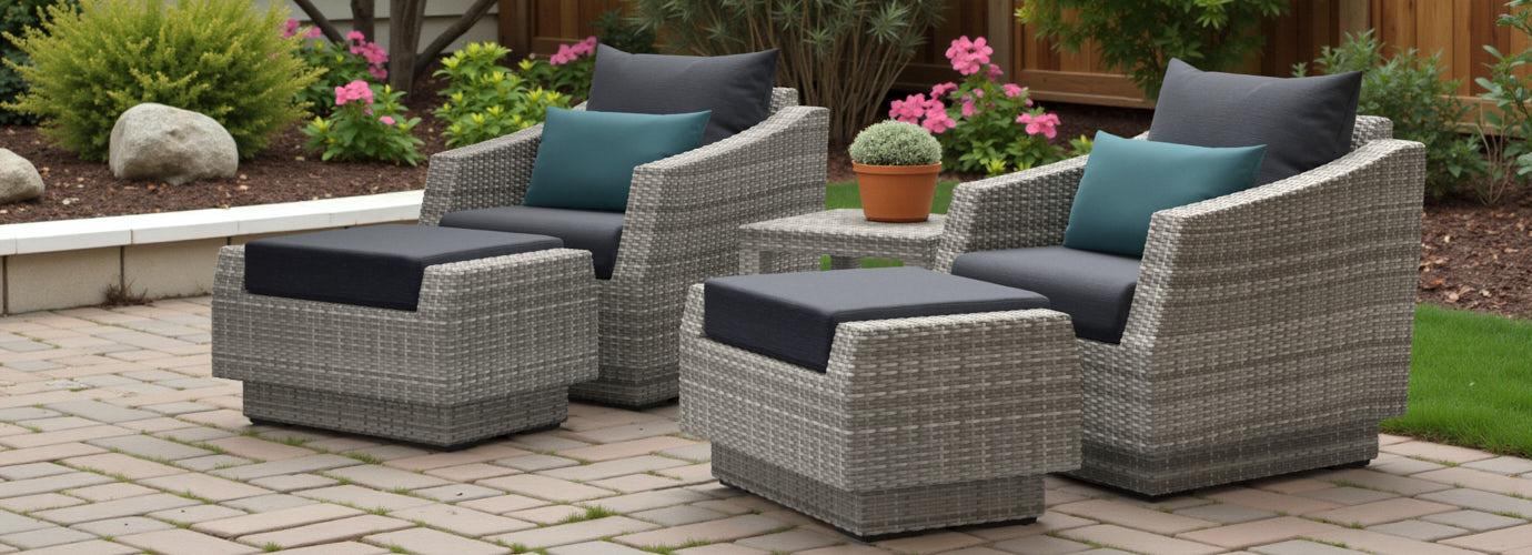 RST Brands Cannes Outdoor Club Chair & Ottoman Set - Thumbnail 2