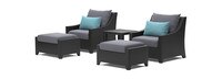 Deco™ 5 Piece Club Chair and Ottoman Set - Gray