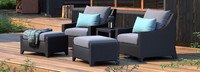 Deco™ 5 Piece Club Chair and Ottoman Set - Gray
