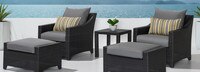 Deco™ 5 Piece Club Chair and Ottoman Set - Gray