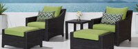 Deco™ 5 Piece Club Chair and Ottoman Set - Gray