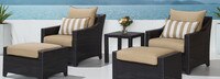 Deco™ 5 Piece Club Chair and Ottoman Set - Gray