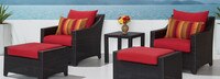 Deco™ 5 Piece Club Chair and Ottoman Set - Gray