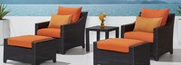 Deco™ 5 Piece Club Chair and Ottoman Set - Gray