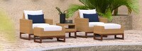 Mili™ 5 Piece Club Chair & Ottoman Set - Bliss Ink