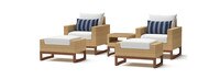 Mili™ 5 Piece Club Chair & Ottoman Set - Centered Ink