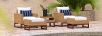 Mili™ 5 Piece Club Chair & Ottoman Set - Centered Ink
