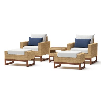 Mili™ 5 Piece Club Chair & Ottoman Set