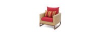 Mili™ 5 Piece Club Chair & Ottoman Set - Sunset Red