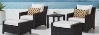 Deco™ 5 Piece Club Chair and Ottoman Set - Moroccan Cream