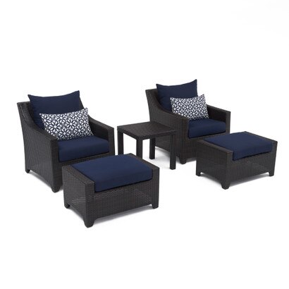 Deco™ 5 Piece Club Chair and Ottoman Set