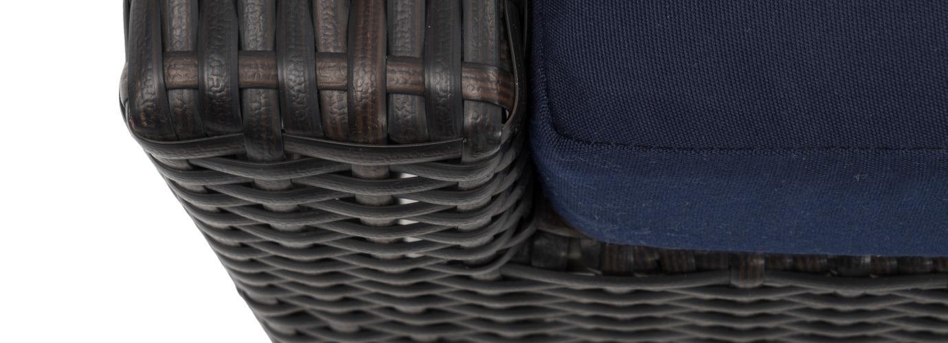 Deco™ 5 Piece Sunbrella® Outdoor Club Chair & Ottoman Set - Navy Blue