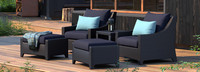Deco™ 5 Piece Club Chair and Ottoman Set - Navy Blue