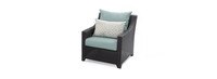 Deco™ 5 Piece Sunbrella® Outdoor Club Chair & Ottoman Set - Spa Blue