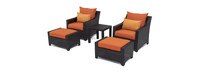 Deco™ 5 Piece Club Chair and Ottoman Set - Tikka Orange
