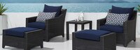 Deco™ 5 Piece Club Chair and Ottoman Set - Tikka Orange