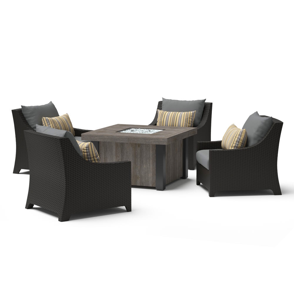 Deco™ 5 Piece Fire Chat Set- Charcoal Gray