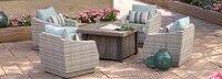 Cannes™ 5 Piece Fire Chat Set - Bliss Blue