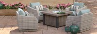 Cannes™ 5 Piece Fire Chat Set - Bliss Blue