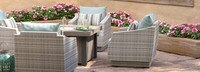 Cannes™ 5 Piece Fire Chat Set - Bliss Blue