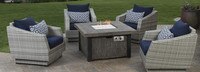 Cannes™ 5 Piece Fire Chat Set - Bliss Blue