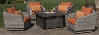 Cannes™ 5 Piece Fire Chat Set - Bliss Blue
