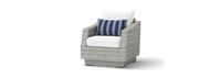 Cannes™ 5 Piece Sunbrella® Outdoor Fire Chat Set - Centered Ink