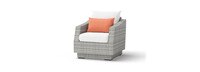 Cannes™ 5 Piece Sunbrella® Outdoor Fire Chat Set - Cast Coral