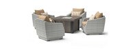Cannes™ 5 Piece Fire Chat Set - Maxim Beige