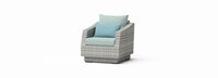 Cannes™ 5 Piece Sunbrella® Outdoor Fire Chat Set - Spa Blue