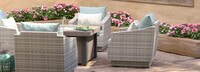 Cannes™ 5 Piece Fire Chat Set - Spa Blue