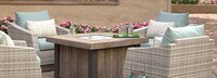 Cannes™ 5 Piece Fire Chat Set - Spa Blue