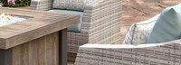Cannes™ 5 Piece Fire Chat Set - Spa Blue