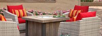 Cannes™ 5 Piece Fire Chat Set - Sunset Red