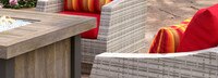 Cannes™ 5 Piece Fire Chat Set - Sunset Red