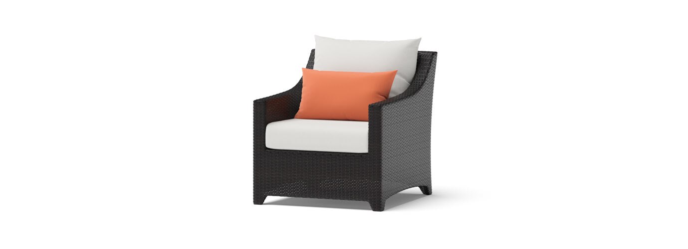 Deco™ 5 Piece Sunbrella® Outdoor Fire Chat Set - Cast Coral