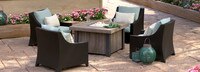 Deco™ 5 Piece Fire Chat Set - Spa Blue