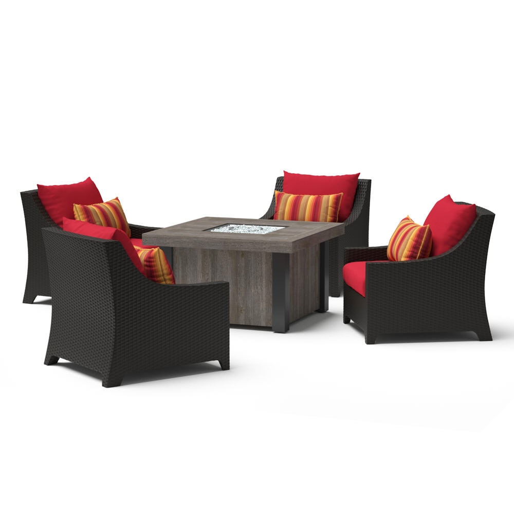 Deco™ 5 Piece Fire Chat Set - Sunset Red