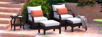 Barcelo™ 5 Piece Outdoor Patio Motion Club & Ottoman Set - Cast Coral