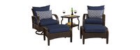 Barcelo™ 5 Piece Sunbrella® Outdoor Motion Club Seating Set - Navy Blue