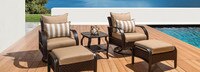 Barcelo™ 5 Piece Sunbrella® Outdoor Motion Club Seating Set - Navy Blue