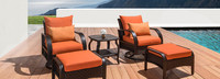 Barcelo™ 5 Piece Sunbrella® Outdoor Motion Club Seating Set - Spa Blue
