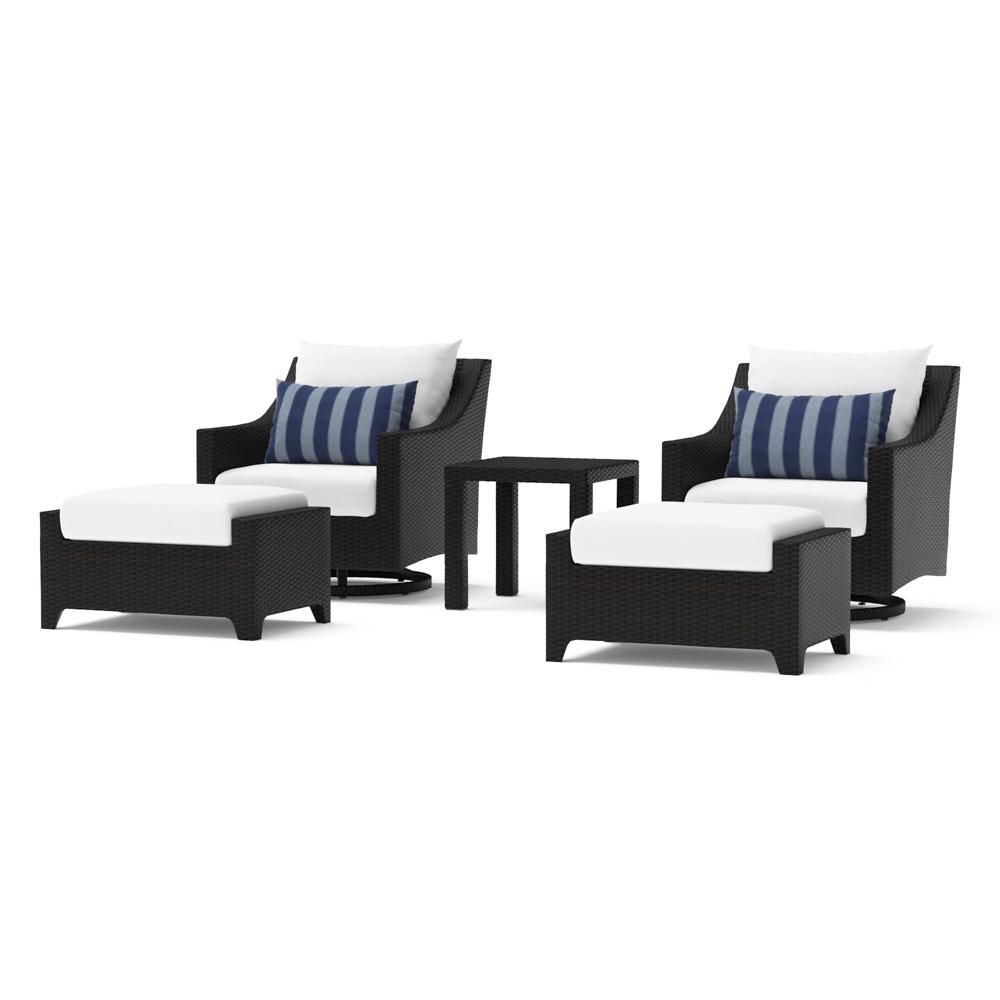 Deco™ 5 Piece Motion Club & Ottoman Set - Centered Ink