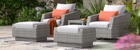 Cannes™ 5 Piece Sunbrella® Outdoor Motion Club & Ottoman Set - Ginkgo Green