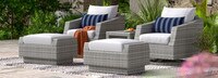 Cannes™ 5 Piece Sunbrella® Outdoor Motion Club & Ottoman Set - Ginkgo Green