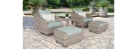 Cannes™ 5 Piece Sunbrella® Outdoor Motion Club & Ottoman Set - Ginkgo Green