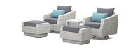 Cannes™ 5 Piece Motion Club & Ottoman - Gray