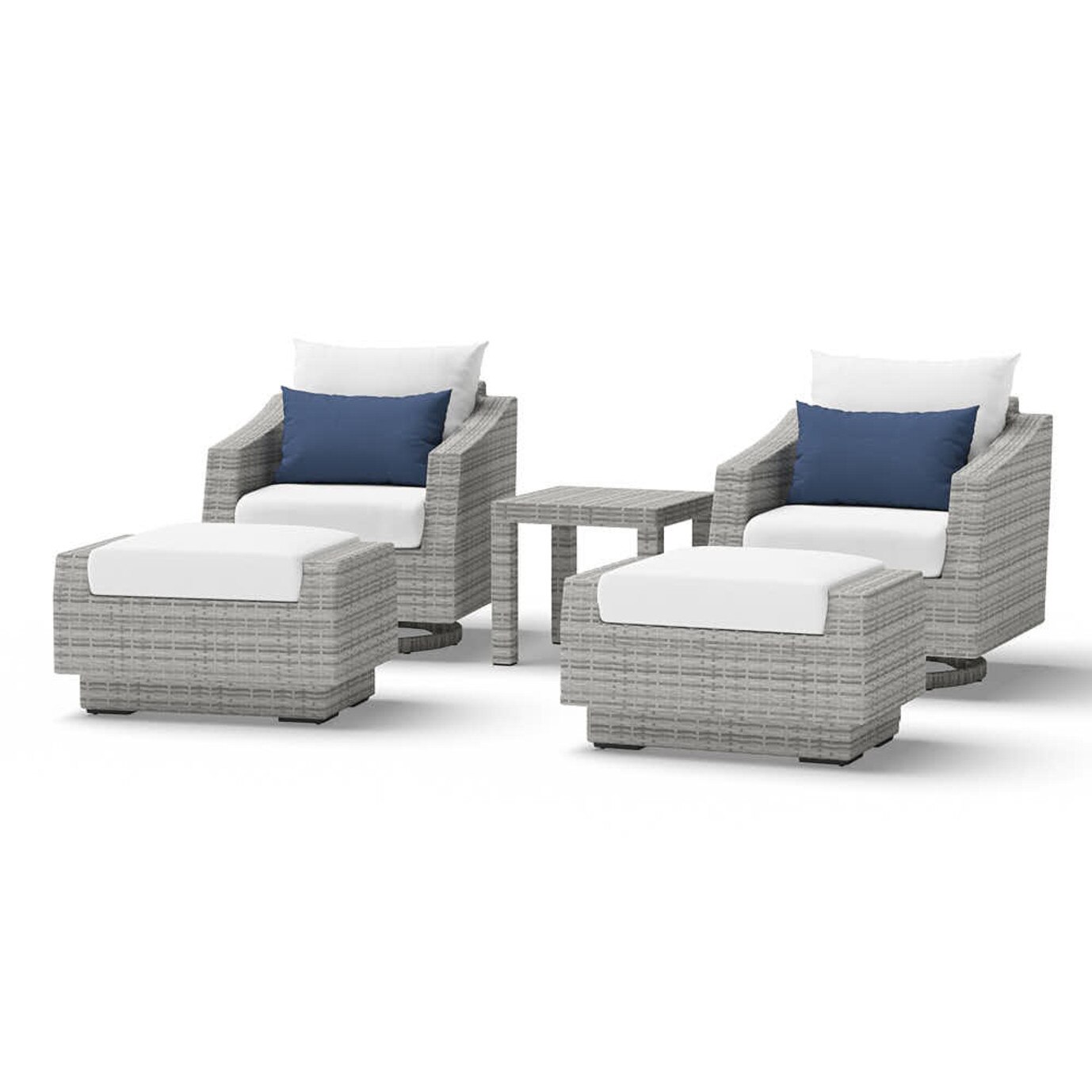 Cannes™ 5 Piece Motion Club Chair & Ottoman Set