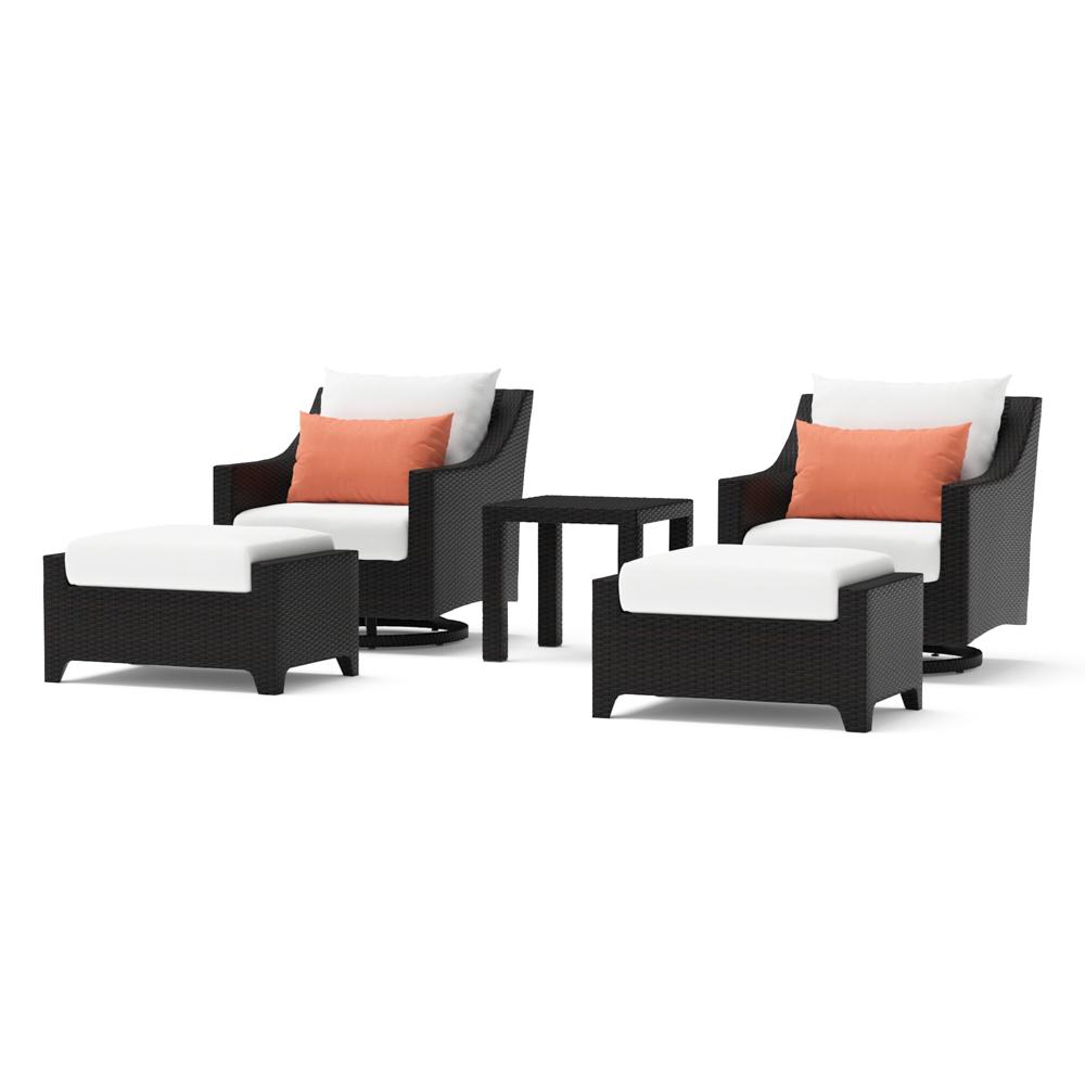 Deco™ 5 Piece Motion Club & Ottoman Set - Cast Coral